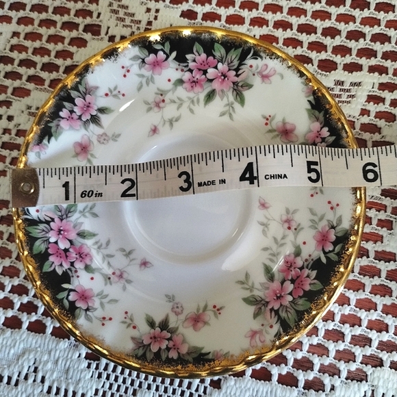 Royal Albert Balmoral Black, Pink Gold Royal Choice Series Tea Set - Picture 5 of 10